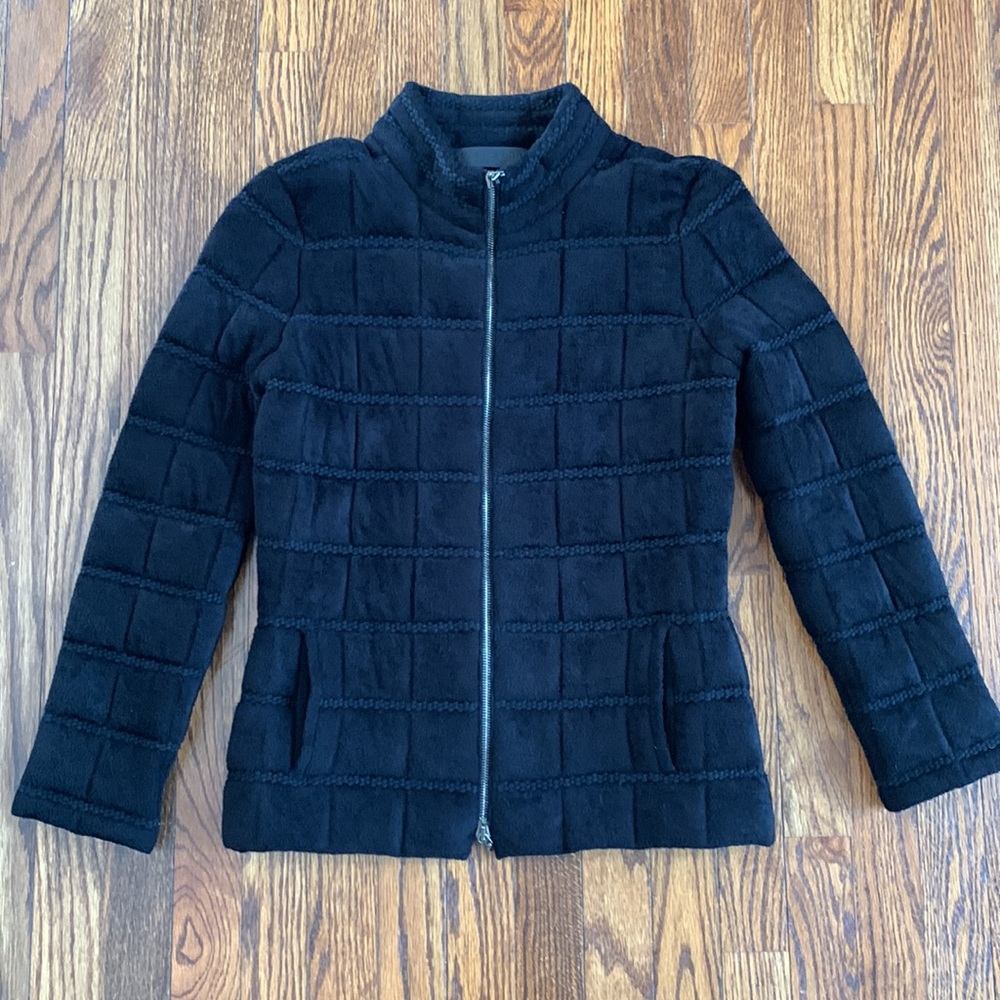 D. EXTERIOR | Cozy Black Quilted Fall-Winter Jacket | Sz M